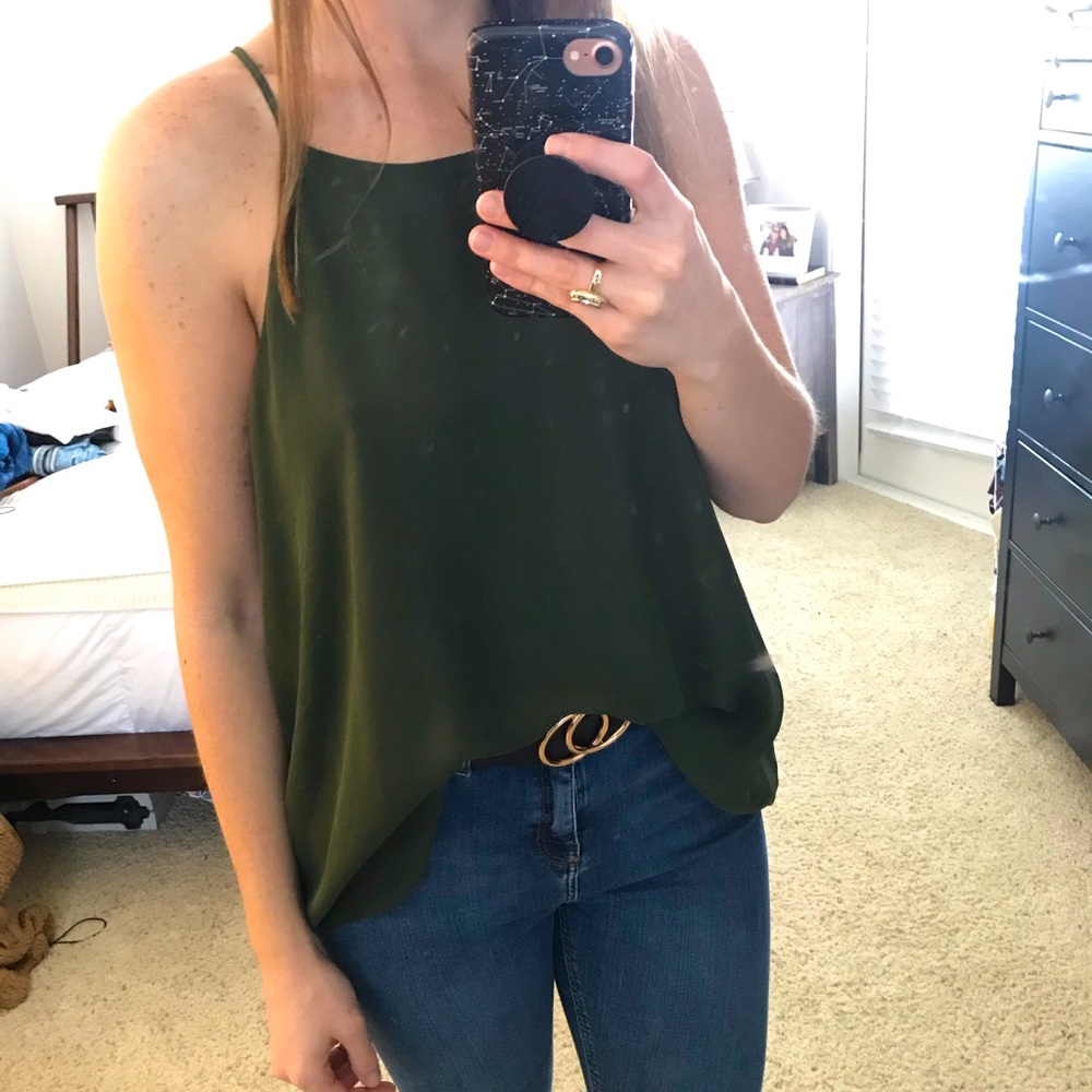 Hunter green lightweight tank